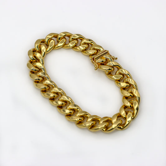 14K Miami Cuban Bracelet Yellow Gold