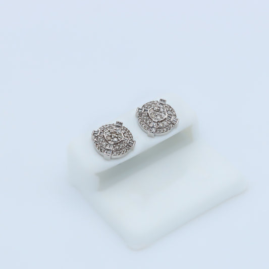 14K VS Diamond Earrings White Gold