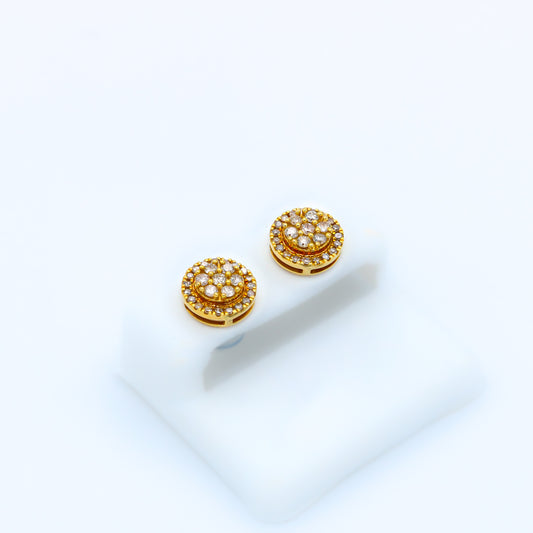14K VS Diamond Earrings Yellow Gold