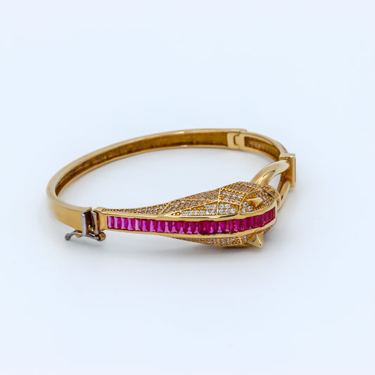 14K Leopard Bracelet Yellow Gold #15 4