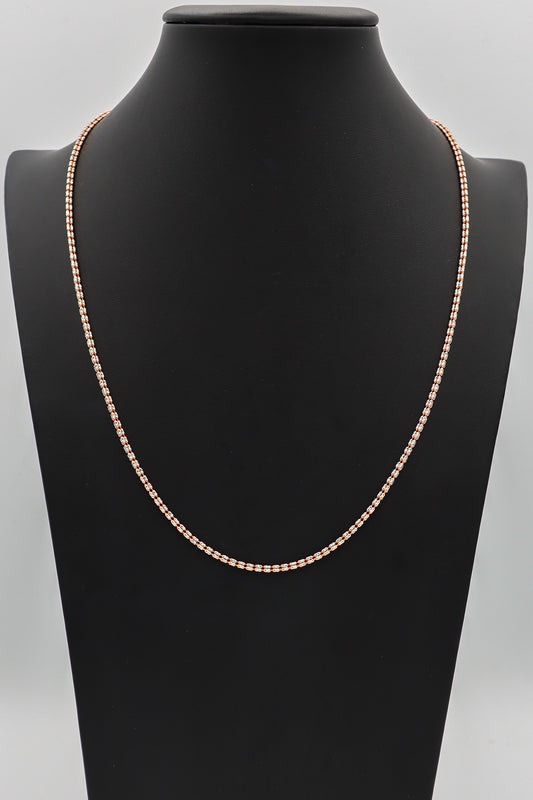 14K Moon Ice Chain Rose Gold