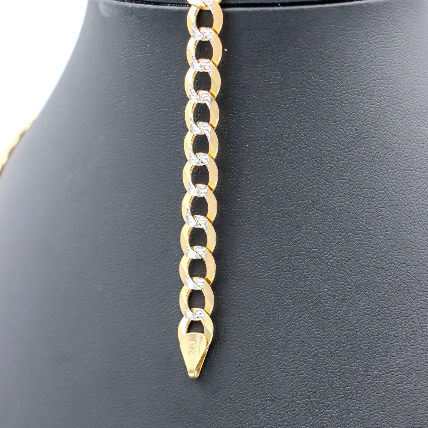 14K Virgin Mary W/ Solid Flat Cuban Chain & Bracelet